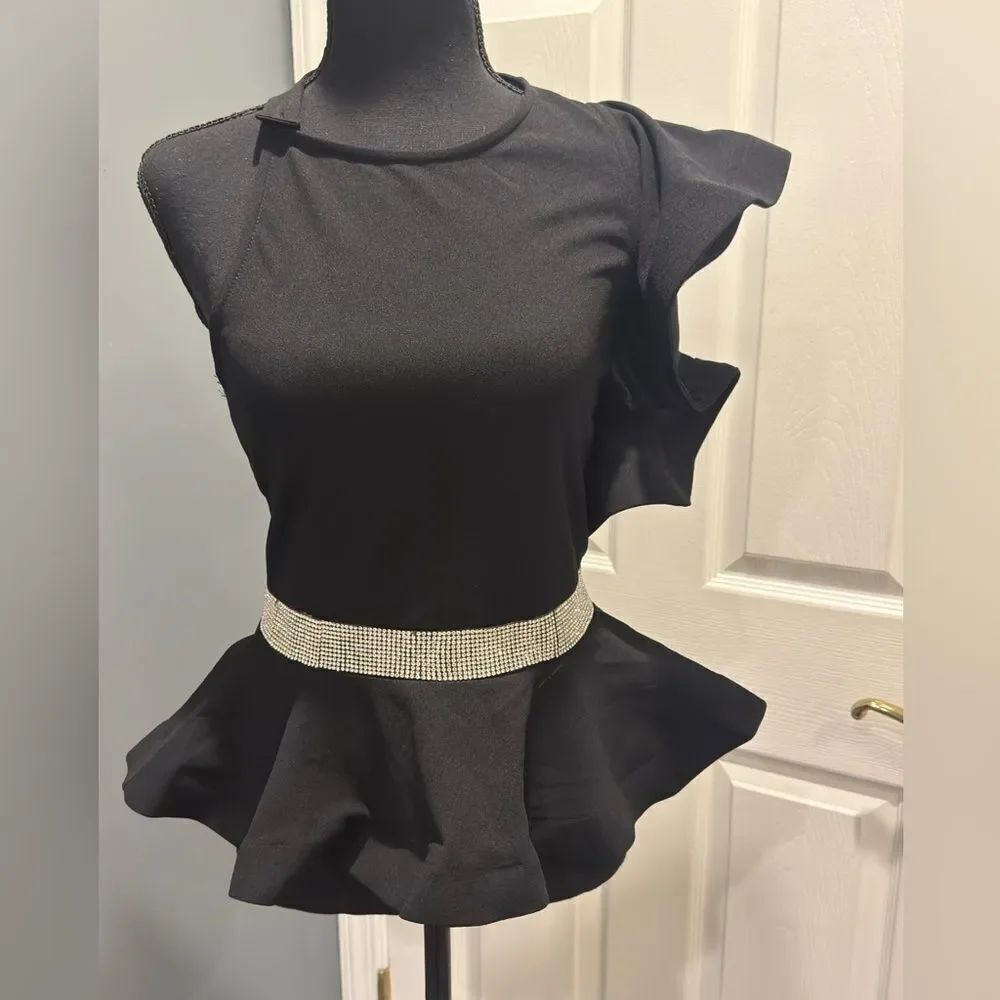 Fashion Nova Black Diamonds Are Forever Top in size small